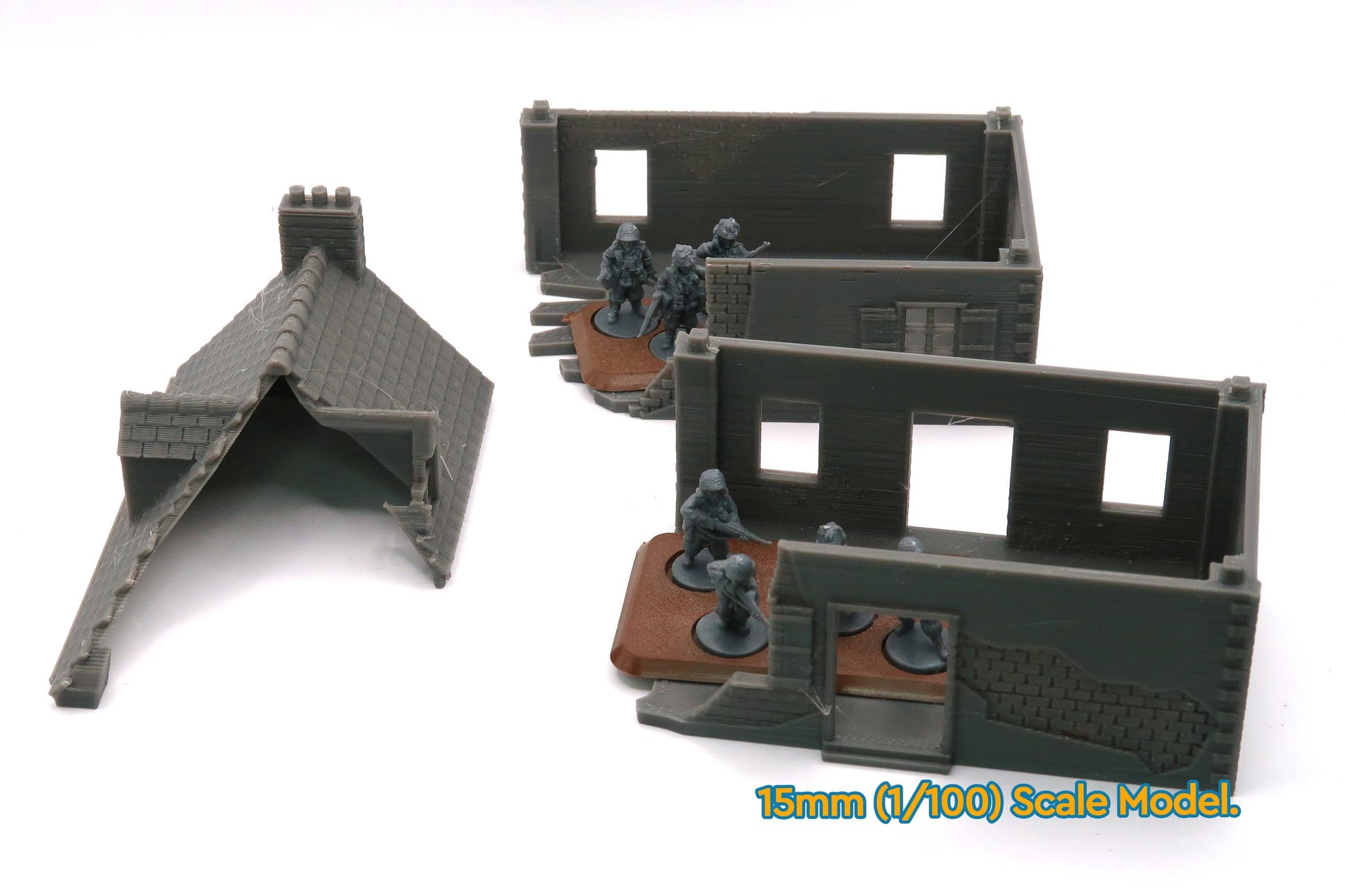 Wargaming Terrain WWII French Destroyed House 1 Various Scales Historical Wargaming (US tariffs are pre-paid by us)
