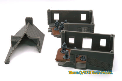 Wargaming Terrain WWII French Destroyed House 1 Various Scales Historical Wargaming (US tariffs are pre-paid by us)