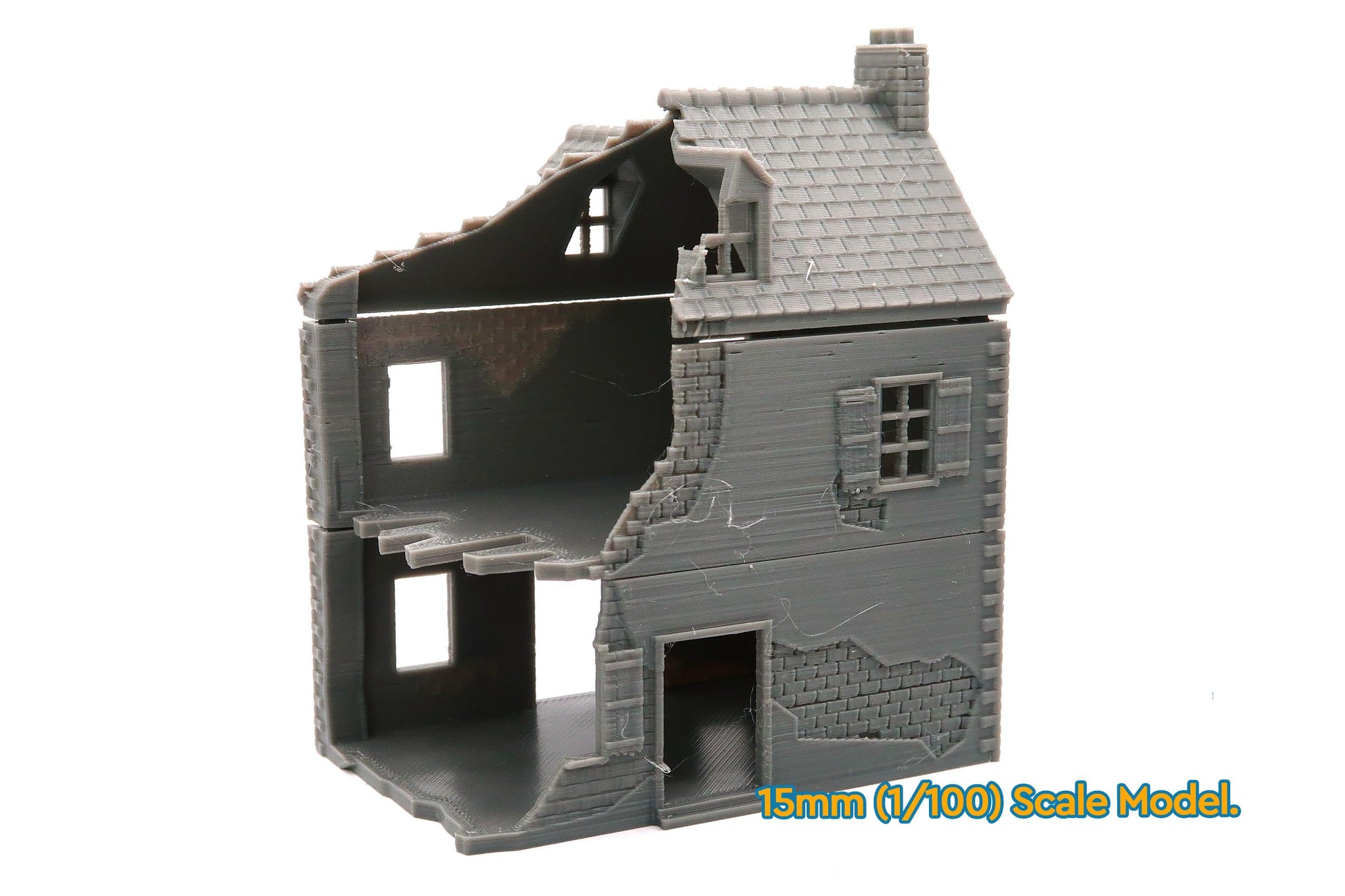 Wargaming Terrain WWII French Destroyed House 1 Various Scales Historical Wargaming (US tariffs are pre-paid by us)