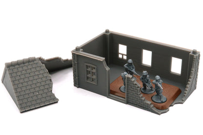 Wargaming Terrain WWII French Destroyed House SS01 Various Scales Historical Wargaming (US tariffs are pre-paid by us)