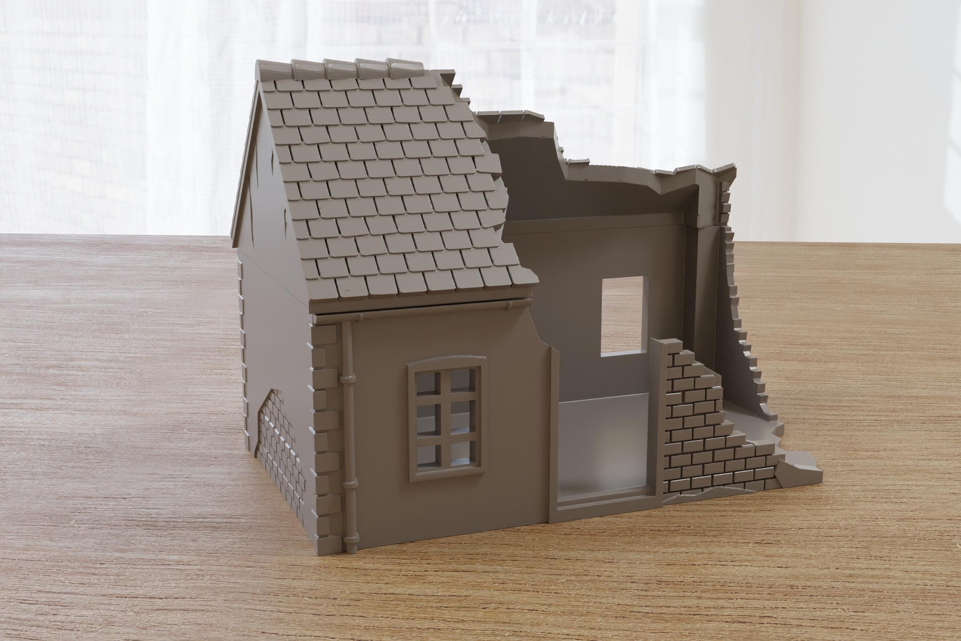 Wargaming Terrain WWII French Destroyed House SS01 Various Scales Historical Wargaming (US tariffs are pre-paid by us)