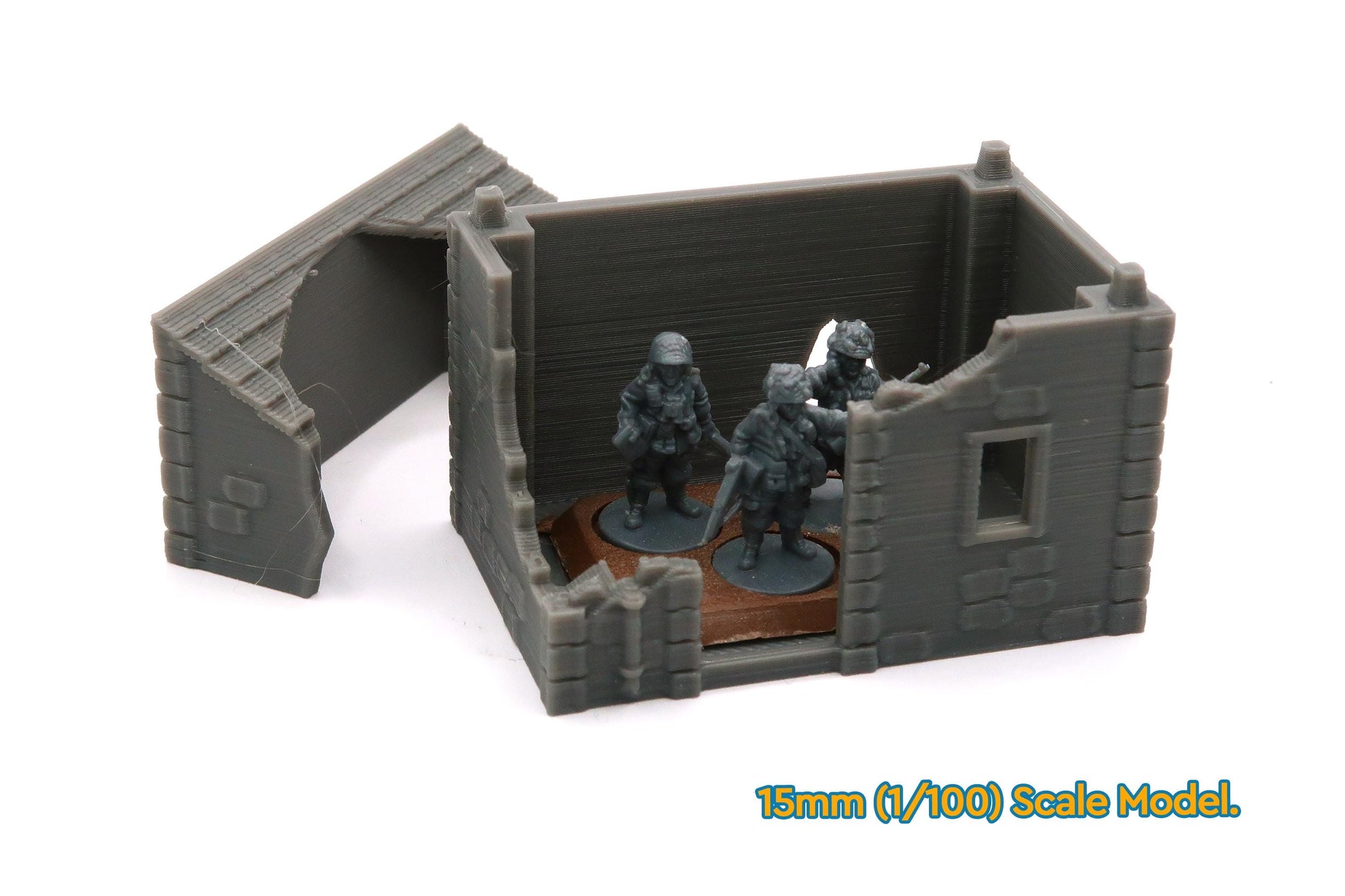 Wargaming Terrain WWII French Destroyed Shed (set of 2) Various Scales Historical Wargaming (US tariffs are pre-paid by us)
