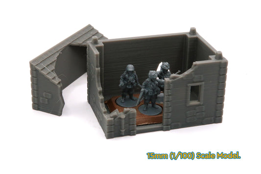 Wargaming Terrain WWII French Destroyed Shed (set of 2) Various Scales Historical Wargaming (US tariffs are pre-paid by us)