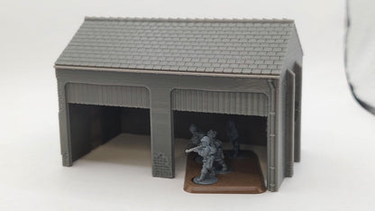 Wargaming Terrain WWII Industrial Garage Various Scales Historical Wargaming (US tariffs are pre-paid by us)