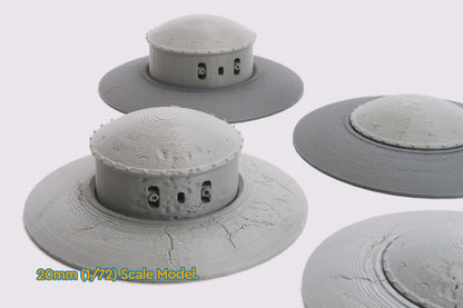 Wargaming Terrain WWII Maginot Line Gun Turret M1932 Set Warehouse Various Scales Historical Wargaming (US tariffs are pre-paid by us)