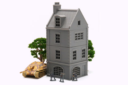 Wargaming Terrain WWII Normandy Row House 3 Various Scales Historical Wargaming (US tariffs are pre-paid by us)