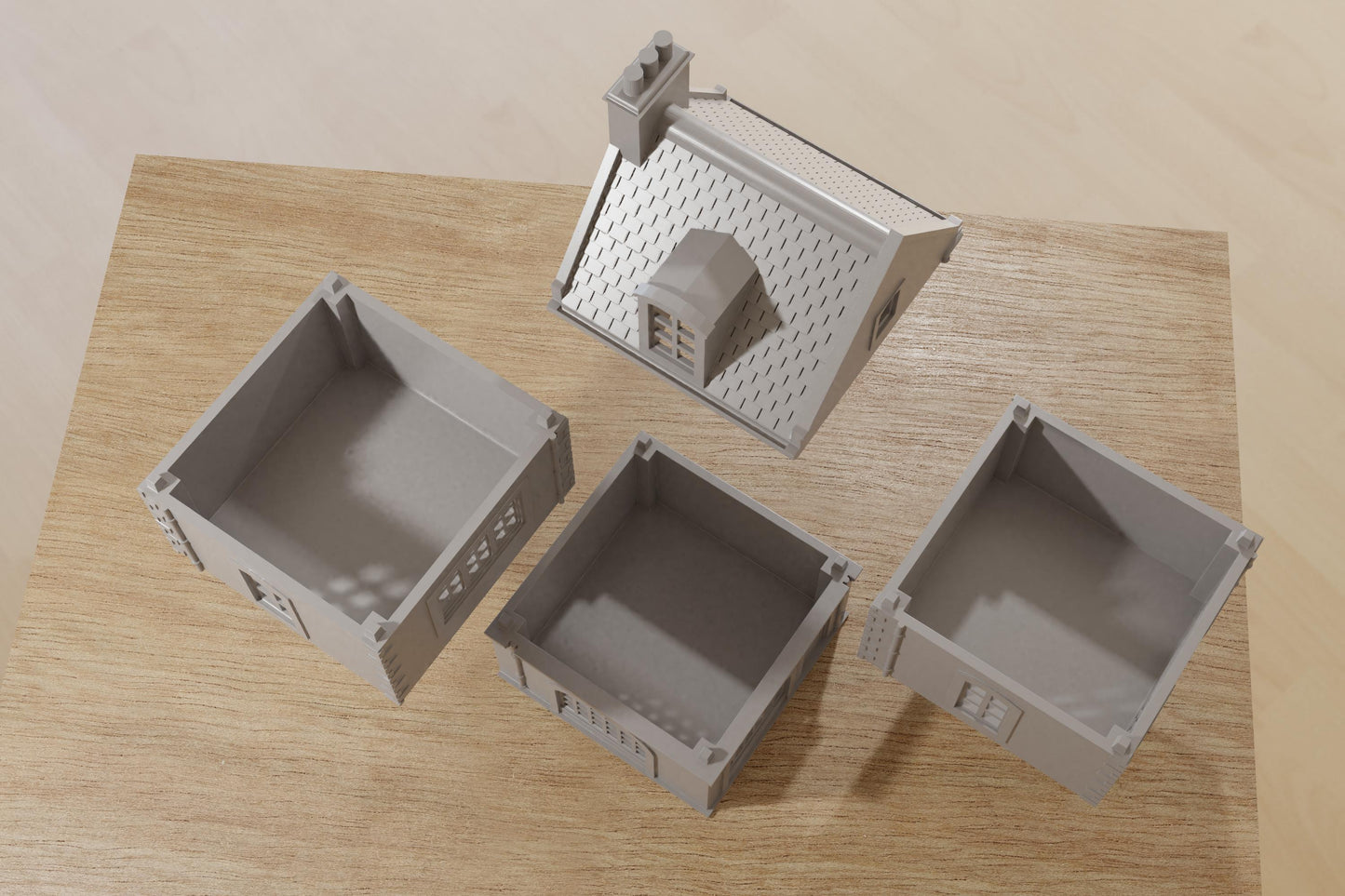 Wargaming Terrain WWII Normandy Row House 3 Various Scales Historical Wargaming (US tariffs are pre-paid by us)