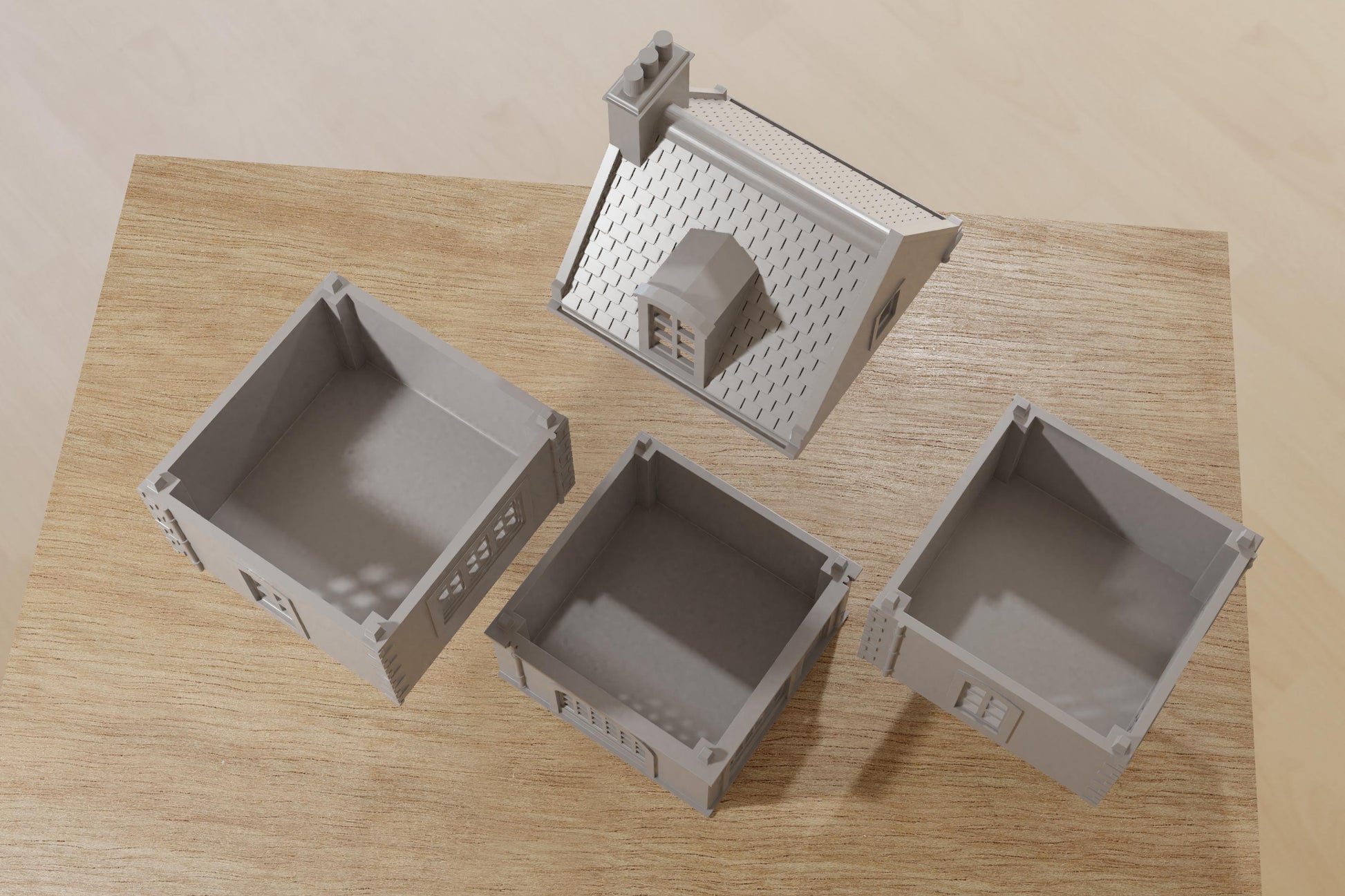 Wargaming Terrain WWII Normandy Row House 3 Various Scales Historical Wargaming (US tariffs are pre-paid by us)