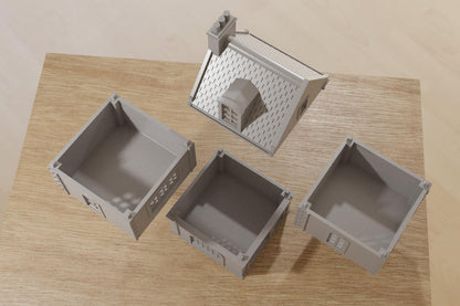 Wargaming Terrain WWII Normandy Row House 3 Various Scales Historical Wargaming (US tariffs are pre-paid by us)