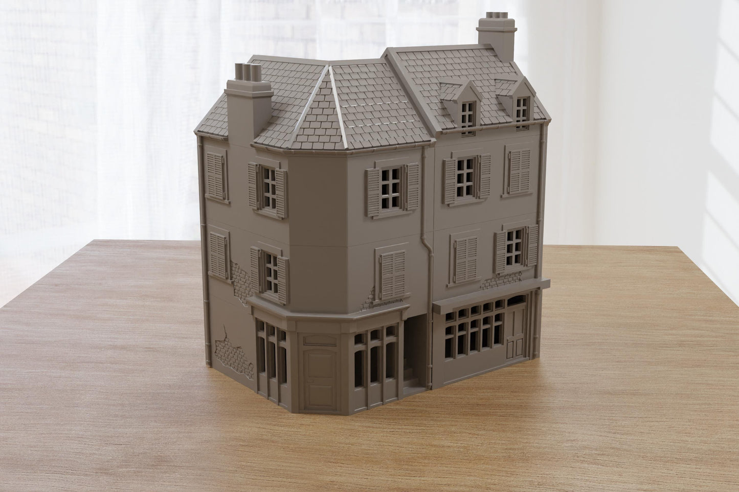 Wargaming Terrain WWII Normandy Corner Block House Various Scales Historical Wargaming (US tariffs are pre-paid by us)