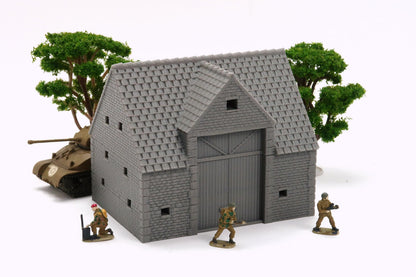Wargaming Terrain WWII Normandy Barn Various Scales Historical Wargaming (US tariffs are pre-paid by us)