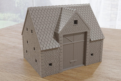 Wargaming Terrain WWII Normandy Barn Various Scales Historical Wargaming (US tariffs are pre-paid by us)