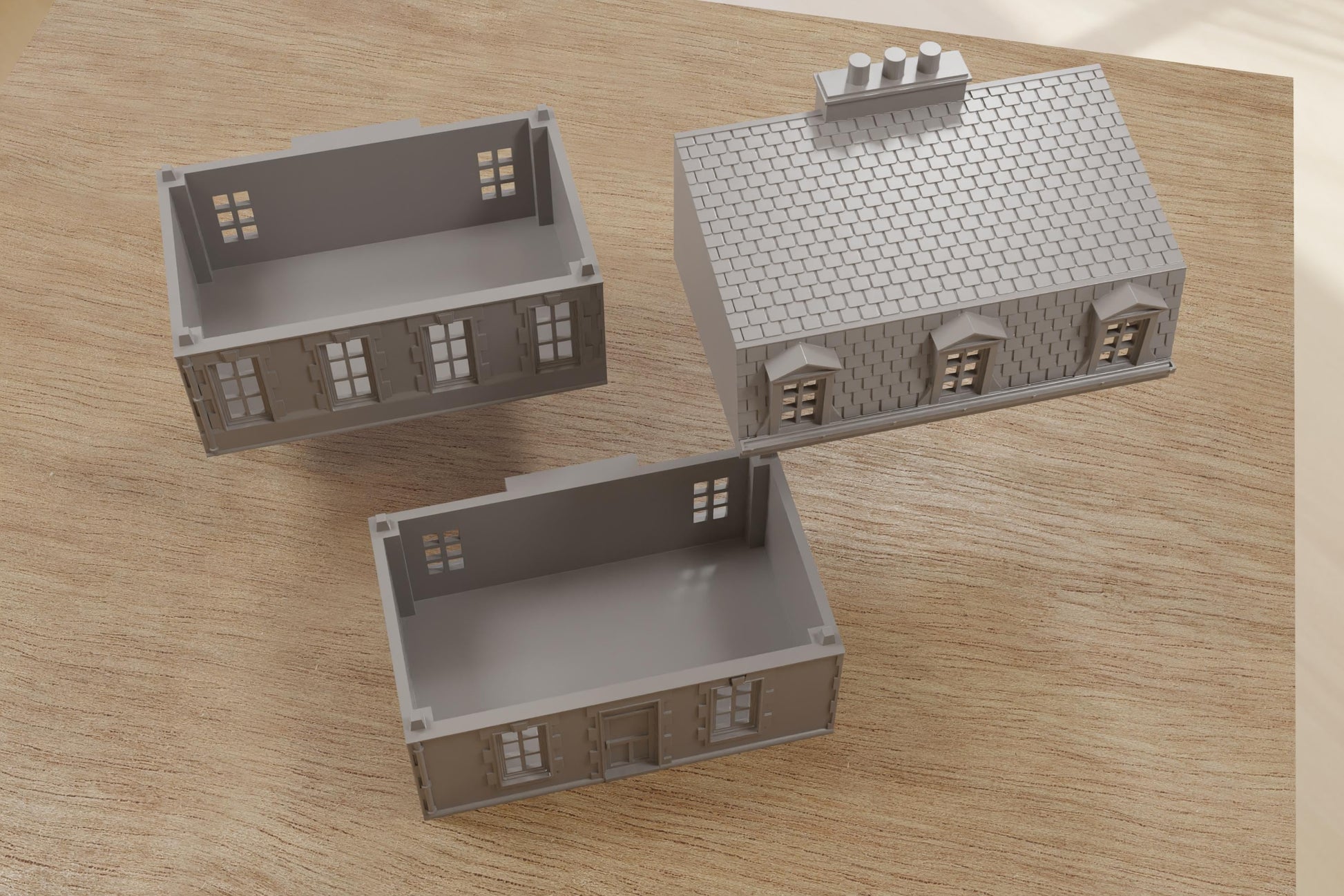 Wargaming Terrain WWII French Row House Bayeux 8 Various Scales Historical Wargaming (US tariffs are pre-paid by us)