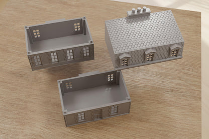 Wargaming Terrain WWII French Row House Bayeux 8 Various Scales Historical Wargaming (US tariffs are pre-paid by us)