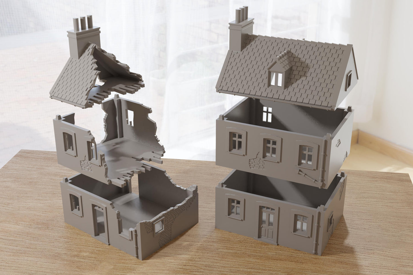 Wargaming Terrain WWII Normandy French Village House 5 Various Scales Historical Wargaming (US tariffs are pre-paid by us)