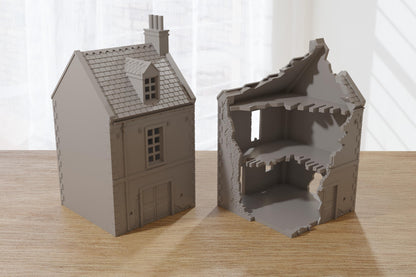 Wargaming Terrain WWII Normandy French Village House 6 Various Scales Historical Wargaming (US tariffs are pre-paid by us)