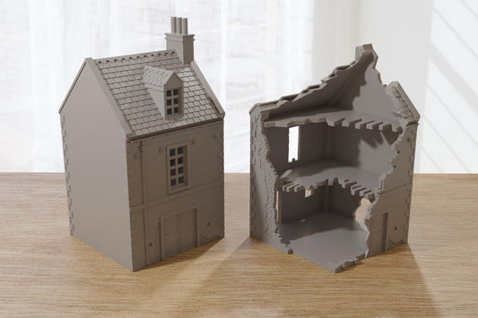 Wargaming Terrain WWII Normandy French Village House 6 Various Scales Historical Wargaming (US tariffs are pre-paid by us)