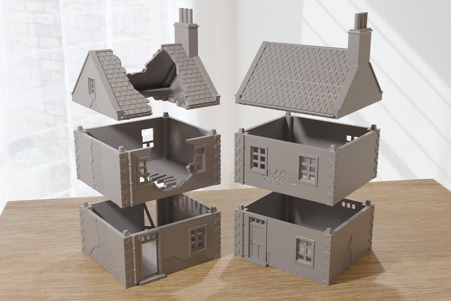 Wargaming Terrain WWII Normandy French Village House 7 Various Scales Historical Wargaming (US tariffs are pre-paid by us)