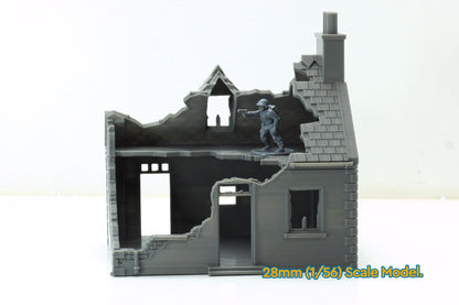 Wargaming Terrain WWII Normandy French Village Houses (set of both) 2 Various Scales Historical Wargaming (US tariffs are pre-paid by us)