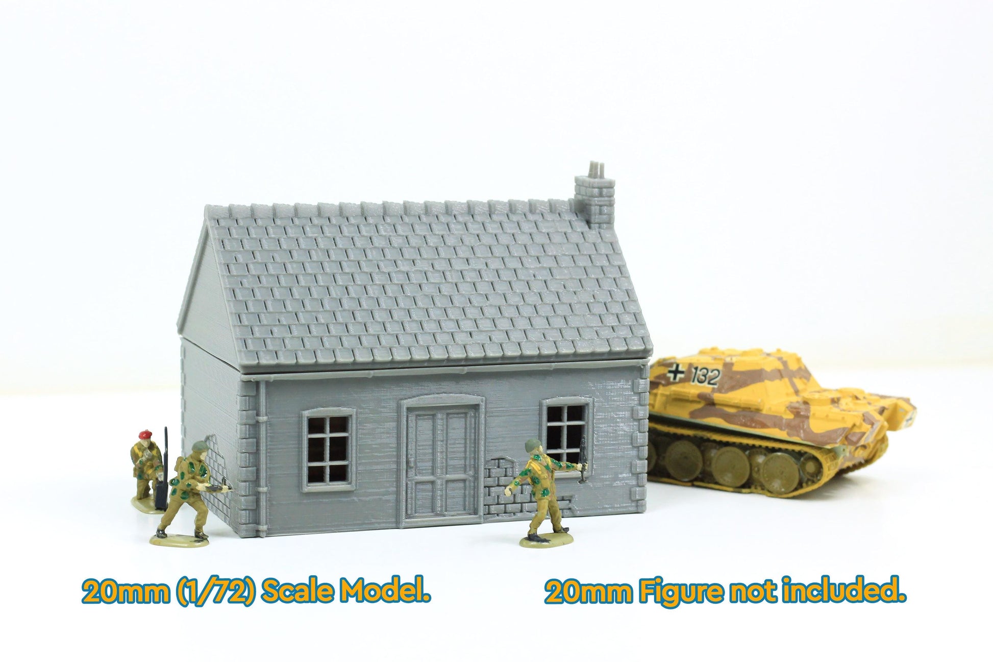 Wargaming Terrain WWII Normandy Village House Single Storey 1 Warehouse Various Scales Historical Wargaming (US tariffs are pre-paid by us)
