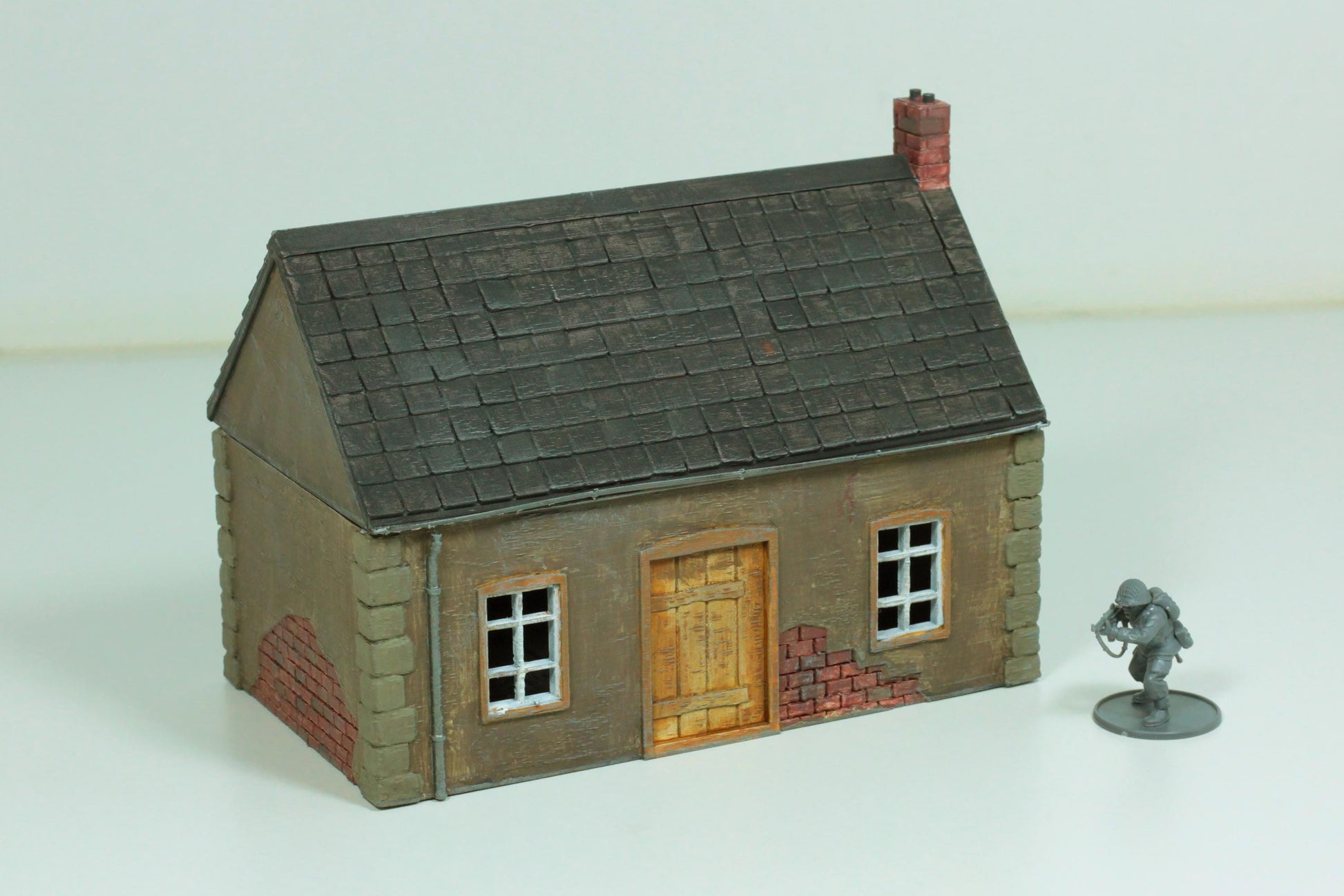 Wargaming Terrain WWII Normandy Village House Single Storey 1 Warehouse Various Scales Historical Wargaming (US tariffs are pre-paid by us)