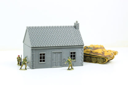 Wargaming Terrain WWII Normandy Village House Single Storey 1 Warehouse Various Scales Historical Wargaming (US tariffs are pre-paid by us)