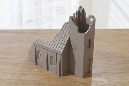 Wargaming Terrain WWII Polish Village Rural Chapel (set of 2 buildings) Various Scales Historical Wargaming (US tariffs are pre-paid by us)