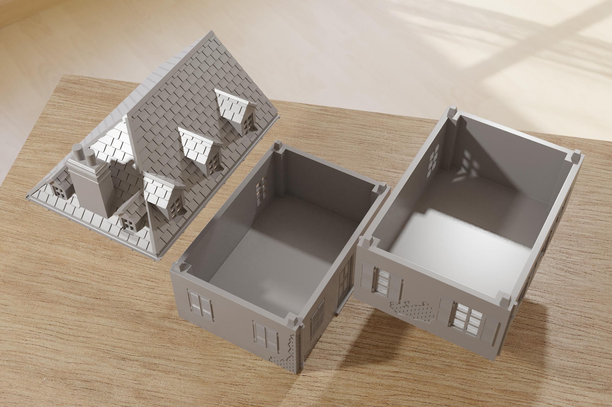 Wargaming Terrain WWII Sainte Mere Eglise French House 2 Various Scales Historical Wargaming (US tariffs are pre-paid by us)