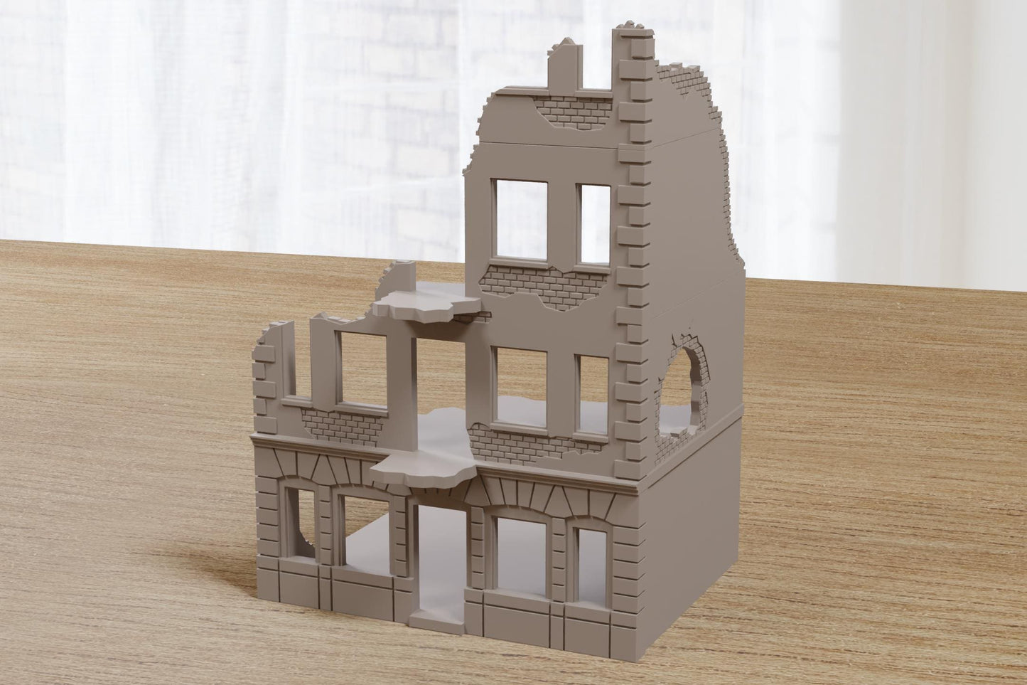 Wargaming Terrain WWII Stalingrad Corner Ruin Various Scales Historical Wargaming (US tariffs are pre-paid by us)