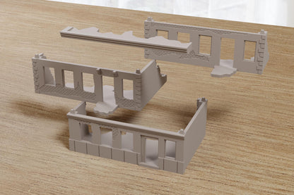 Wargaming Terrain WWII Stalingrad Residential Ruin Various Scales Historical Wargaming (US tariffs are pre-paid by us)