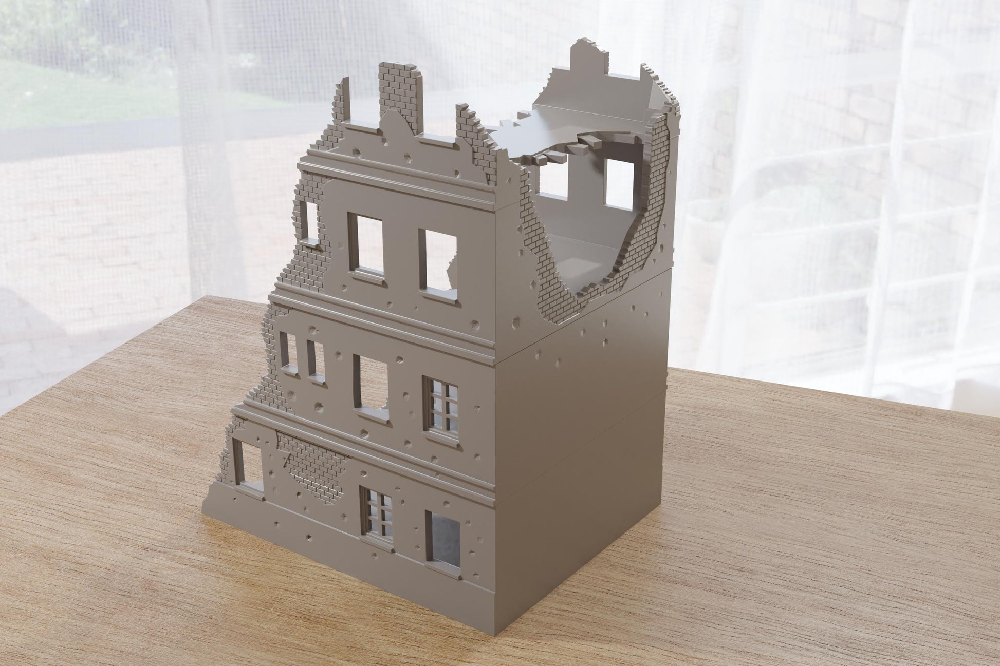 Wargaming Terrain WWII Stalingrad Ruined House 1 Various Scales Historical Wargaming (US tariffs are pre-paid by us)