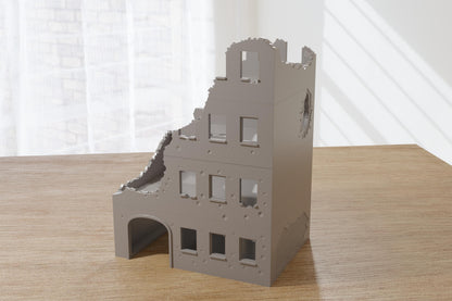 Wargaming Terrain WWII Stalingrad Ruined House 2 Various Scales Historical Wargaming (US tariffs are pre-paid by us)