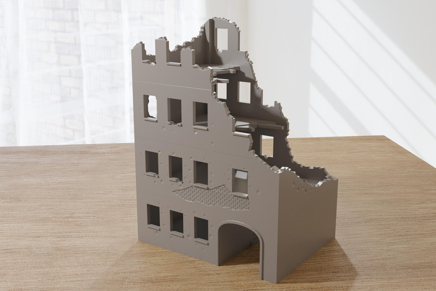 Wargaming Terrain WWII Stalingrad Ruined House 2 Various Scales Historical Wargaming (US tariffs are pre-paid by us)