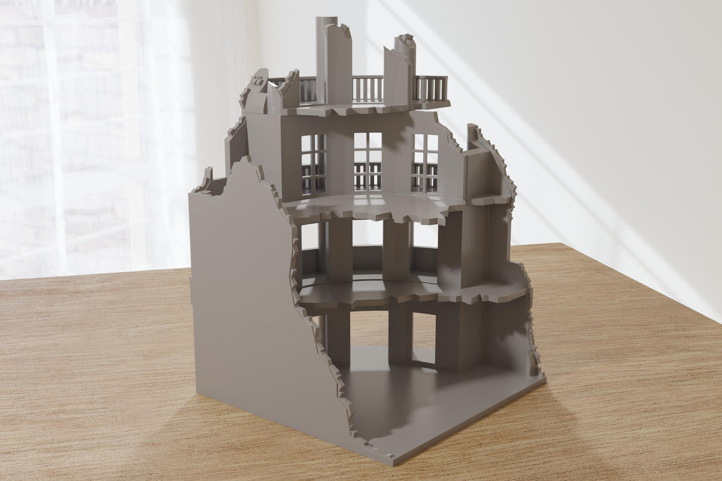 Wargaming Terrain WWII Stalingrad Ruined House 4 Various Scales Historical Wargaming (US tariffs are pre-paid by us)