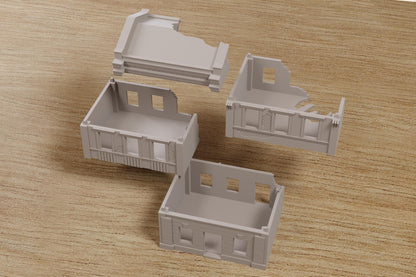 Wargaming Terrain WWII Stalingrad Ruined Townhouse Various Scales Historical Wargaming (US tariffs are pre-paid by us)