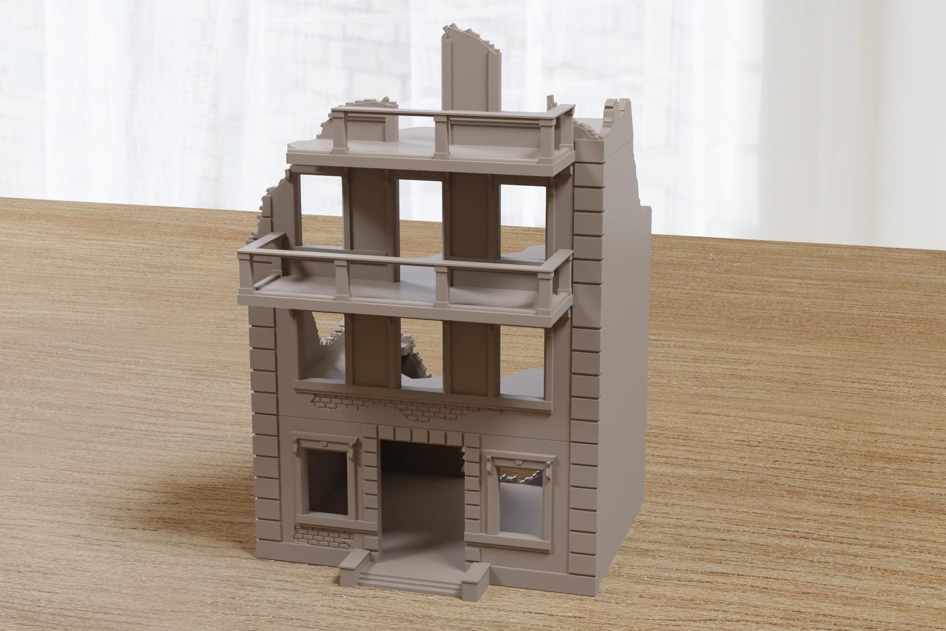 Wargaming Terrain WWII Stalingrad Ruined Luxury Residence Various Scales Historical Wargaming (US tariffs are pre-paid by us)