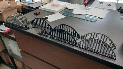 Wargaming Terrain Interlocking Steel Arch Bridge (1 arch segment) Various Scales Historical Wargaming Modern (US tariffs are pre-paid by us)