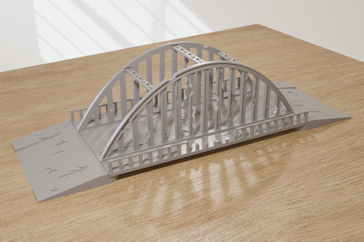 Wargaming Terrain Interlocking Steel Arch Bridge (1 arch segment) Various Scales Historical Wargaming Modern (US tariffs are pre-paid by us)