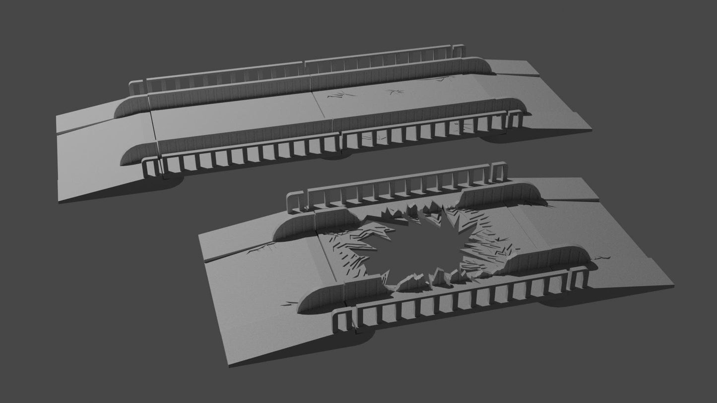 Wargaming Terrain Interlocking Steel Arch Bridge (1 arch segment) Various Scales Historical Wargaming Modern (US tariffs are pre-paid by us)