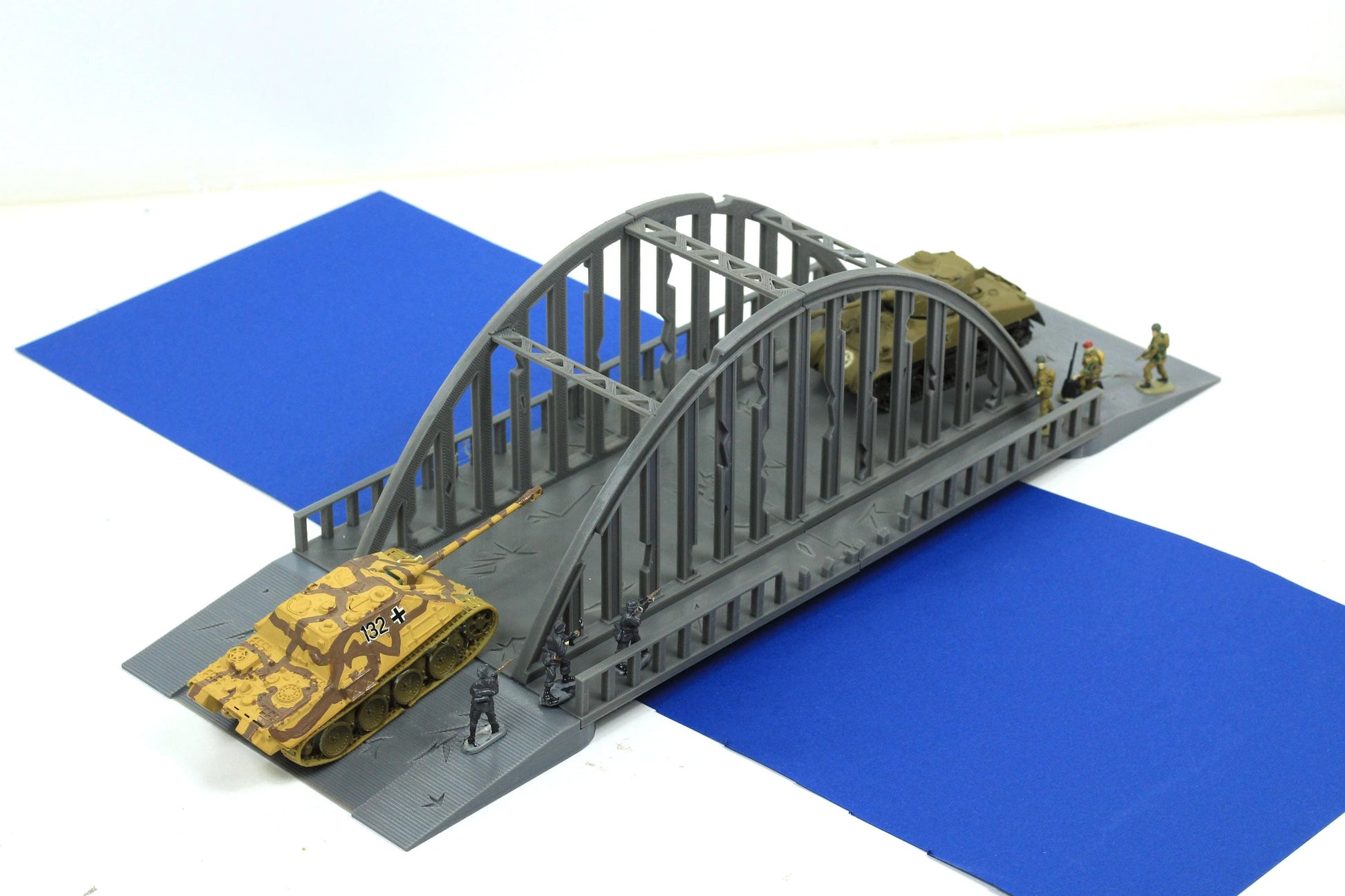 Wargaming Terrain Interlocking Steel Arch Bridge (1 arch segment) Various Scales Historical Wargaming Modern (US tariffs are pre-paid by us)
