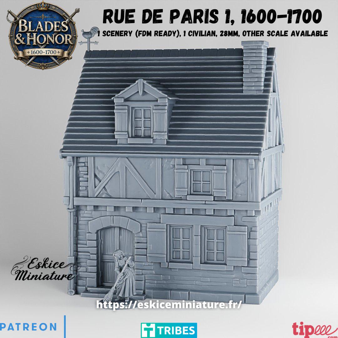 Wargaming Terrain Parisian House Various Scales Historical Wargaming (US tariffs are pre-paid by us)