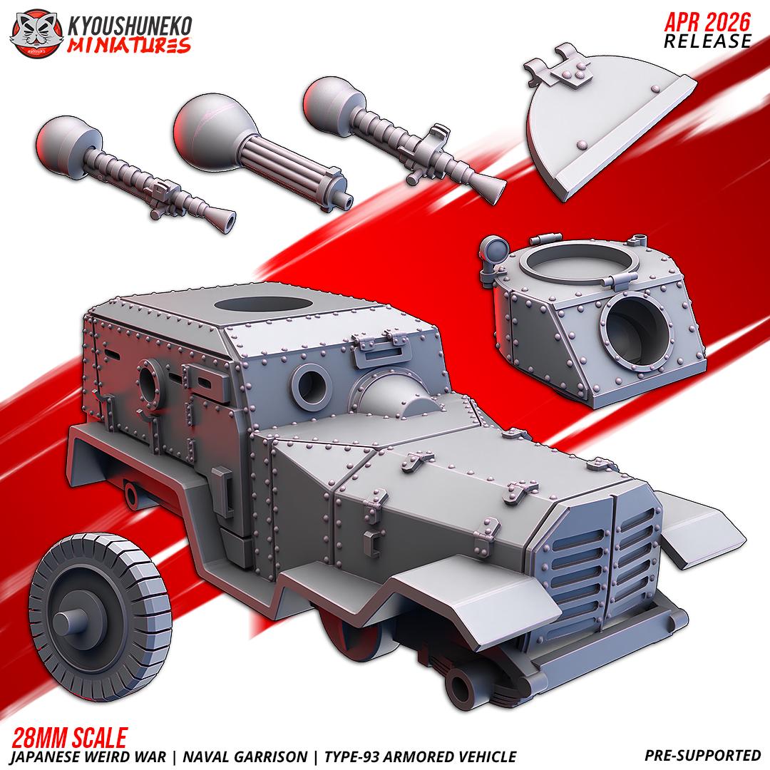 Weird World War II Japanese Naval Garrison Type 93 Armoured Vehicle