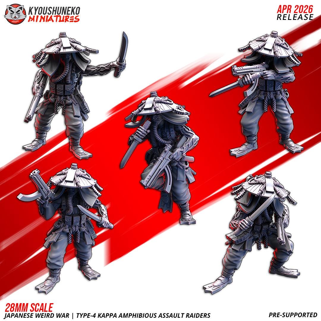 Weird War Type 4 Kappa Amphibious Assault Riders Squad (10 models)