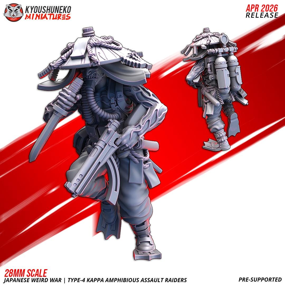 Weird War Type 4 Kappa Amphibious Assault Riders Squad (10 models)