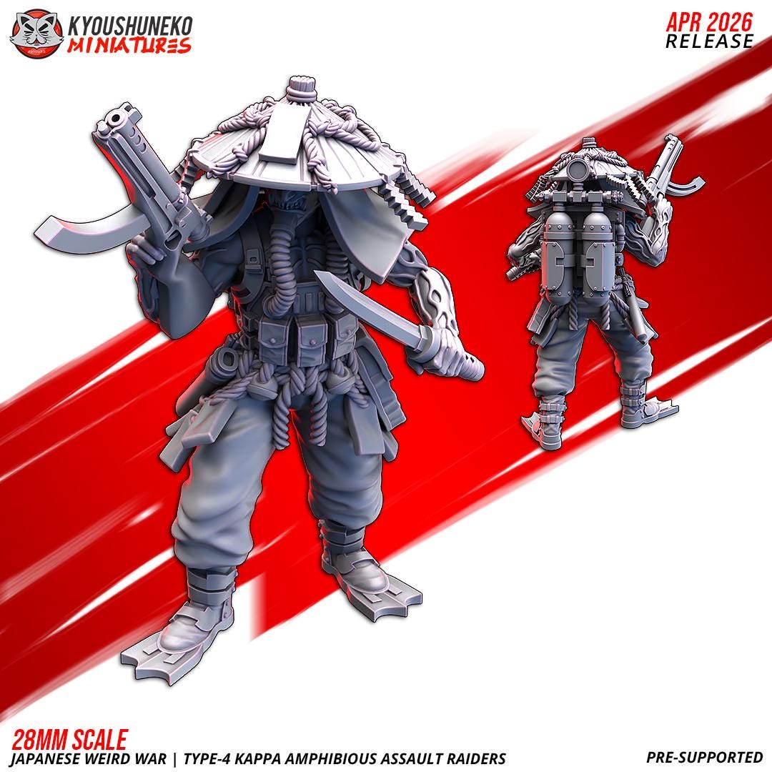 Weird War Type 4 Kappa Amphibious Assault Riders Squad (10 models)