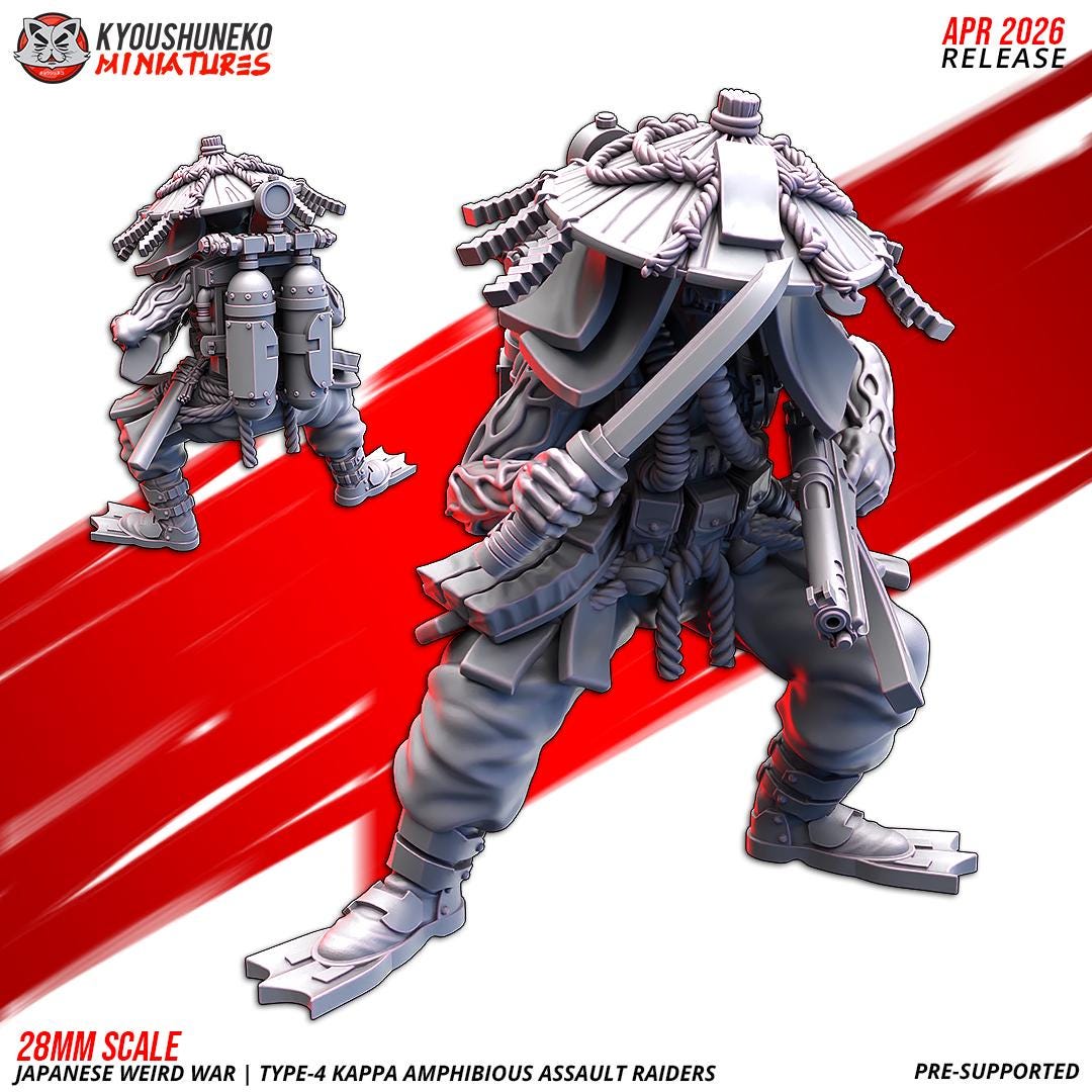 Weird War Type 4 Kappa Amphibious Assault Riders Squad (10 models)
