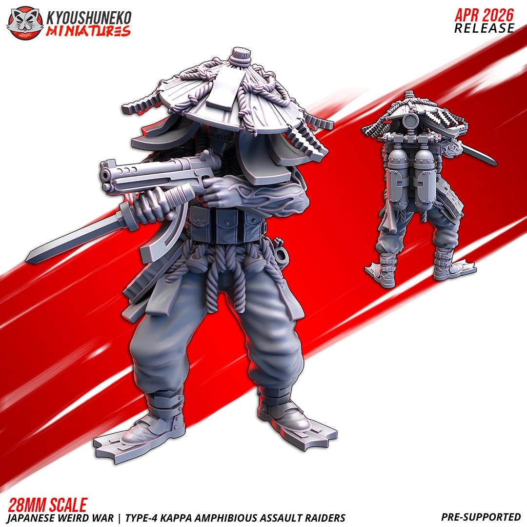 Weird War Type 4 Kappa Amphibious Assault Riders Squad (10 models)