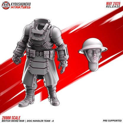 Weird War British War Dog Handler Team (4 models)