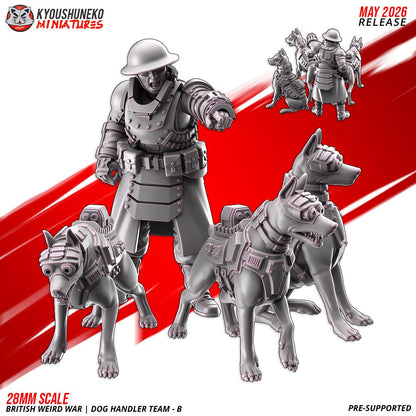 Weird War British War Dog Handler Team (4 models)