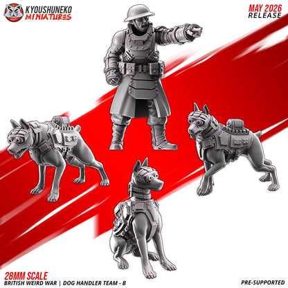Weird War British War Dog Handler Team (4 models)